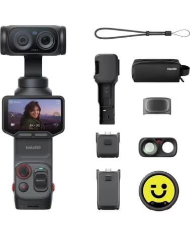 INSTA360 Camara Digital Deportiva Luna Ultra Pack Creador- 8K- Angulo de vision 360º- Negra