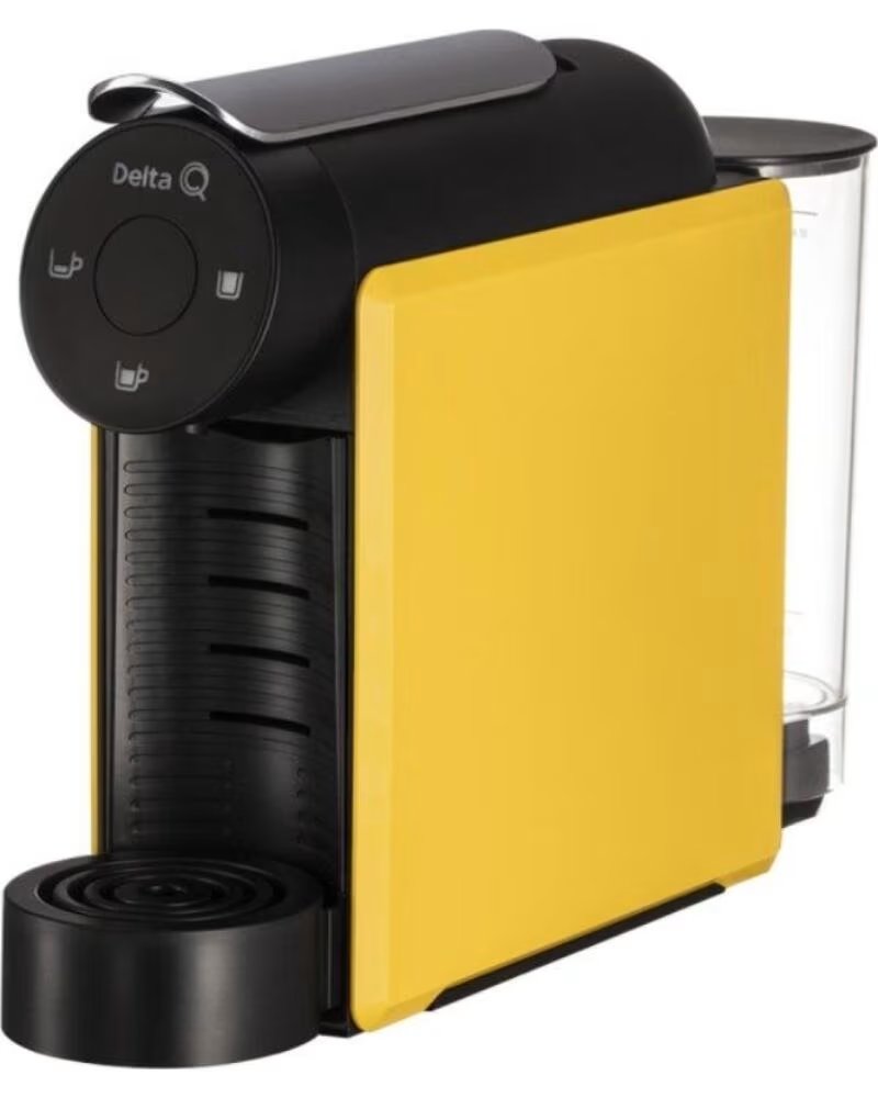 DELTA Cafetera de Capsulas Mini Qool- Amarilla