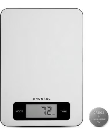 GRUNKEL Bascula de Cocina Electronica BC-COOKXT- hasta 5kg- Plata