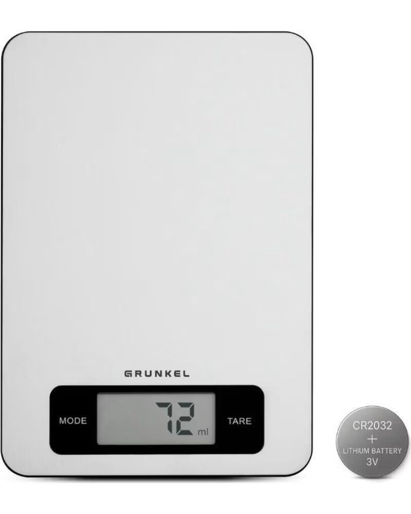 GRUNKEL Bascula de Cocina Electronica BC-COOKXT- hasta 5kg- Plata