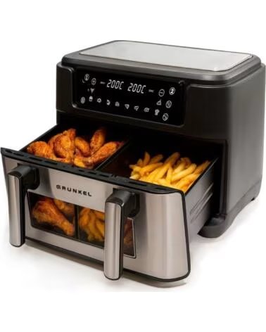 GRUNKEL Freidora por Aire Airfryer - Sin Aceite Dualflexifryer- 2800W- Capacidad 10L
