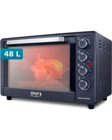 GRUNKEL Horno de Sobremesa HR-48PROMAX- 2200W- Capacidad 48L- Negro
