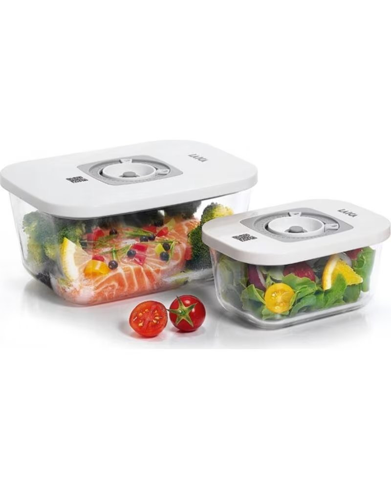 LAICA 2ER-PACK GLASBEHÄLTER VT33060 MIT VAKUUMFUNKTION KAPAZITÄT 0,5 - 1,5L