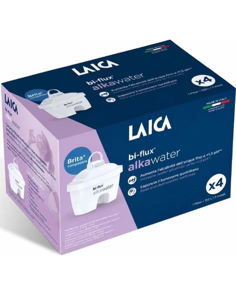 LAICA FILTRI BI-FLUX ALKA WATER K4MEU01 CONFEZIONE DA 4