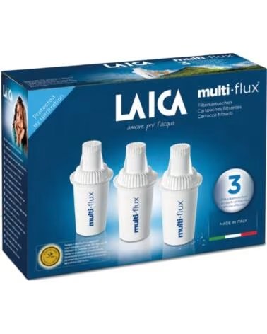 LAICA Cartucho de Filtro de Agua MULTI-FLUX F3A3- Pack de 3 Unidades