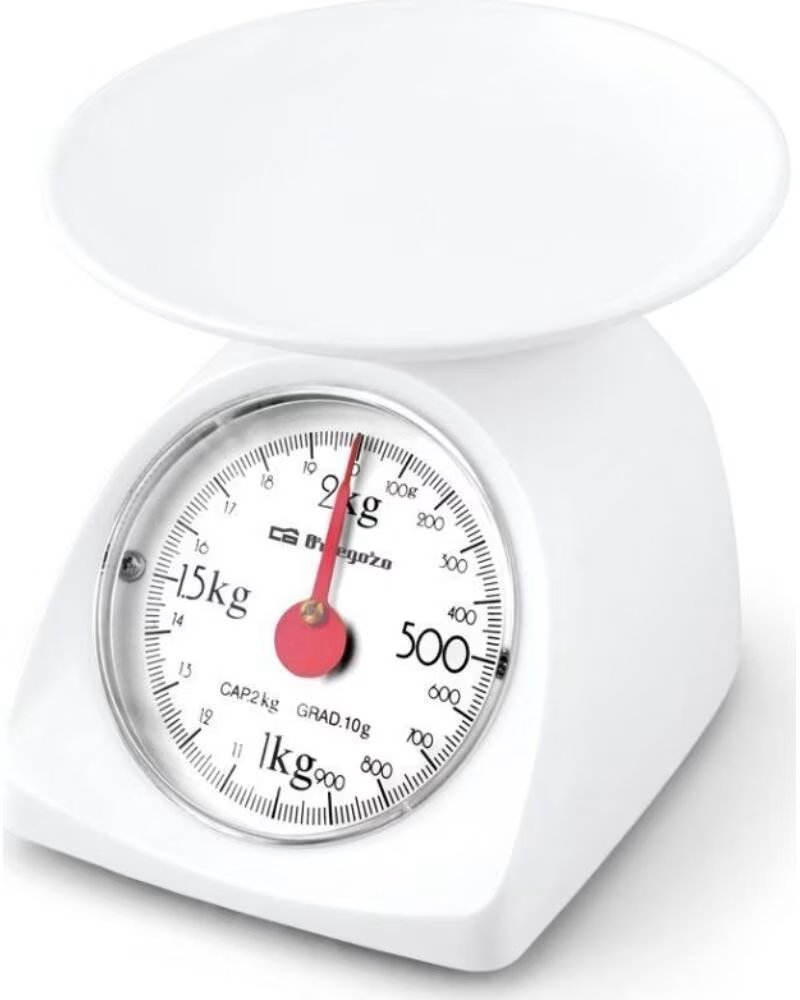 ORBEGOZO Bascula de Cocina PC 1015- hasta 2kg- Blanca