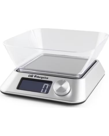 ORBEGOZO Bascula de Cocina Electronica PC 1030 A- hasta 5kg- Plata
