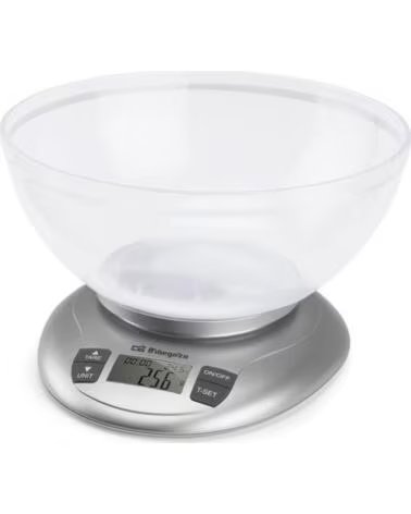 ORBEGOZO Bascula de Cocina Electronica PC 2017 A- hasta 3 5kg- Plata
