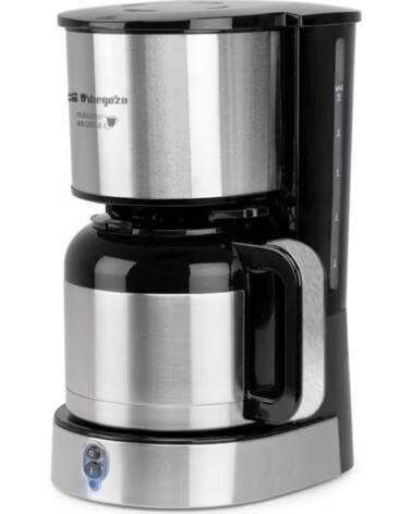 ORBEGOZO Cafetera de Goteo CG 5020- 12 Tazas- Plata