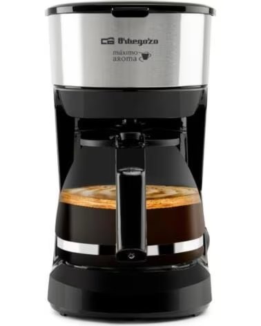 ORBEGOZO Cafetera de Goteo CG 4506- 6 Tazas- Negra y Plata