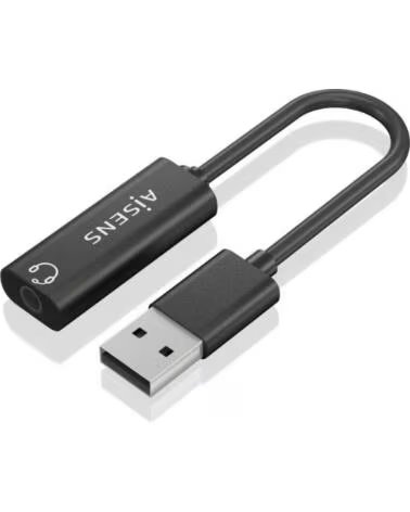 AISENS Tarjeta de Sonido A106-0770- USB Macho - Jack 3 5 Hembra