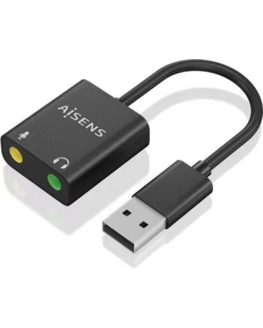 AISENS Tarjeta de Sonido A106-0769- USB Macho - 2xJack 3 5 Hembra