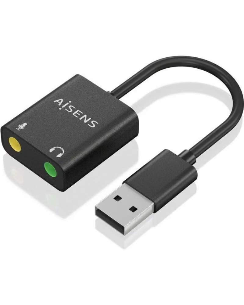 AISENS Tarjeta de Sonido A106-0769- USB Macho - 2xJack 3 5 Hembra