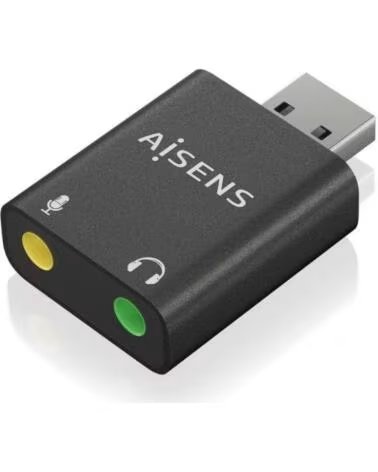 AISENS Tarjeta de Sonido A106-0768- USB Macho - 2x Jack 3 5 Hembra