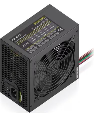 AISENS Fuente de Alimentacion ASPC-500ATX-SEOBK- 500W- Ventilador 12cm