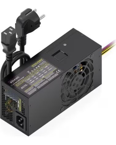 AISENS Fuente de Alimentacion TFX ASPC-500TFX-PSEBK- 500W- Ventilador 8cm