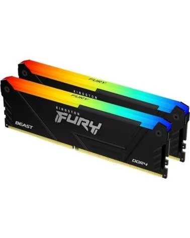 KINGSTON Memoria RAM FURY Beast RGB 2 x 16GB- DDR4- 3200MHz- 1 35V- CL16- DIMM