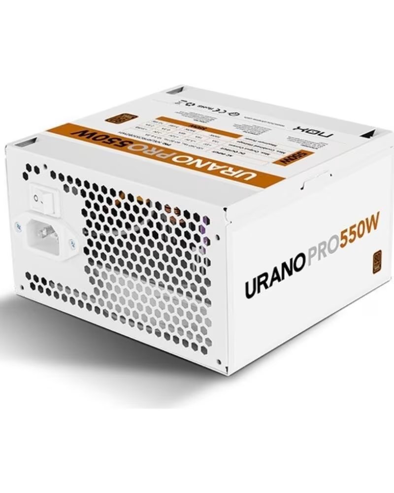 NOX Fuente de Alimentacion Hummer Urano Pro White- 550W- Ventilador 12cm- 80 Plus Bronze