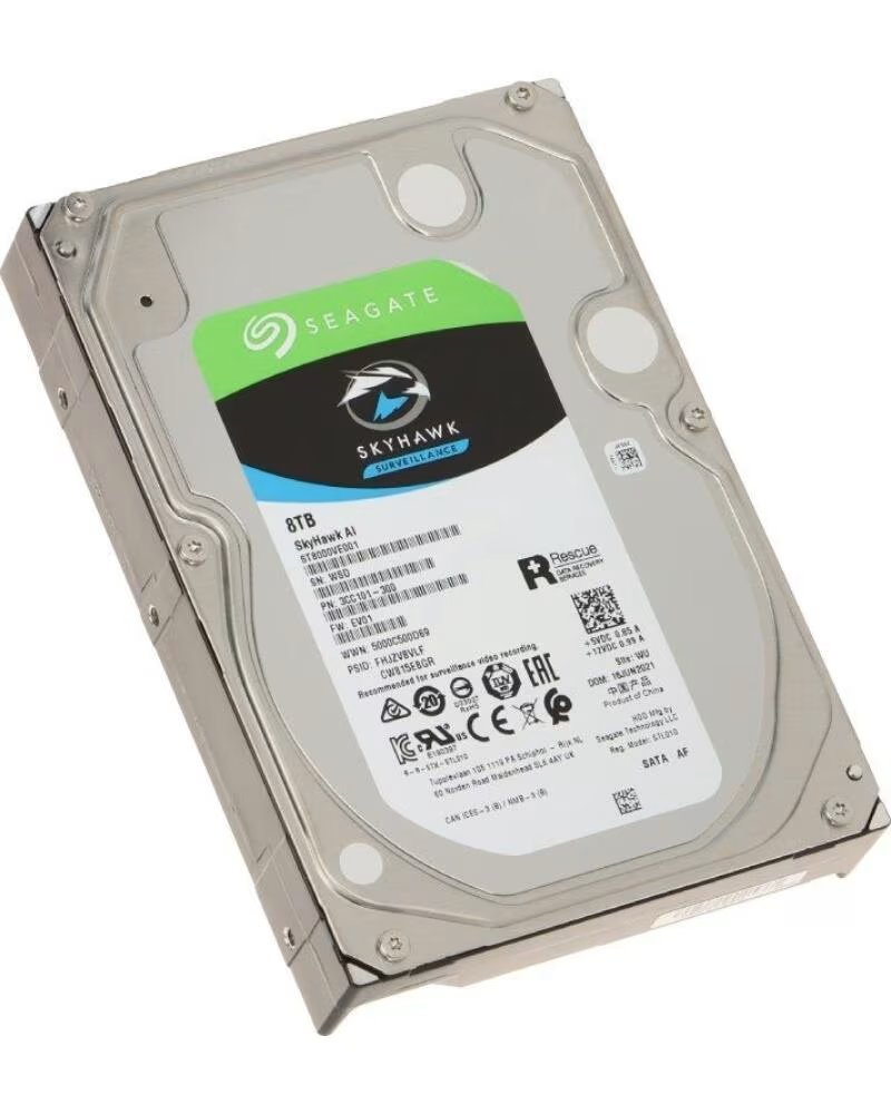 SEAGATE Disco Duro SkyHawk AI 8TB- 3 5- SATA III- 256MB