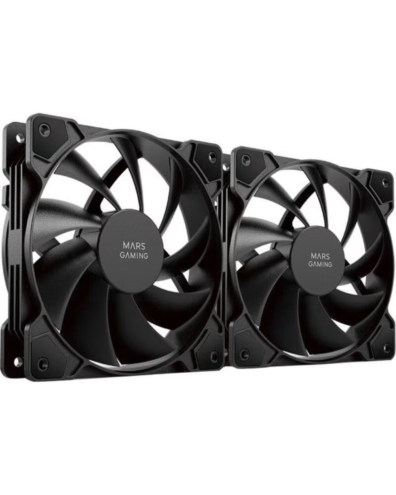 MARS GAMING Pack 2 Ventiladores MF-PWMX2- 12cm