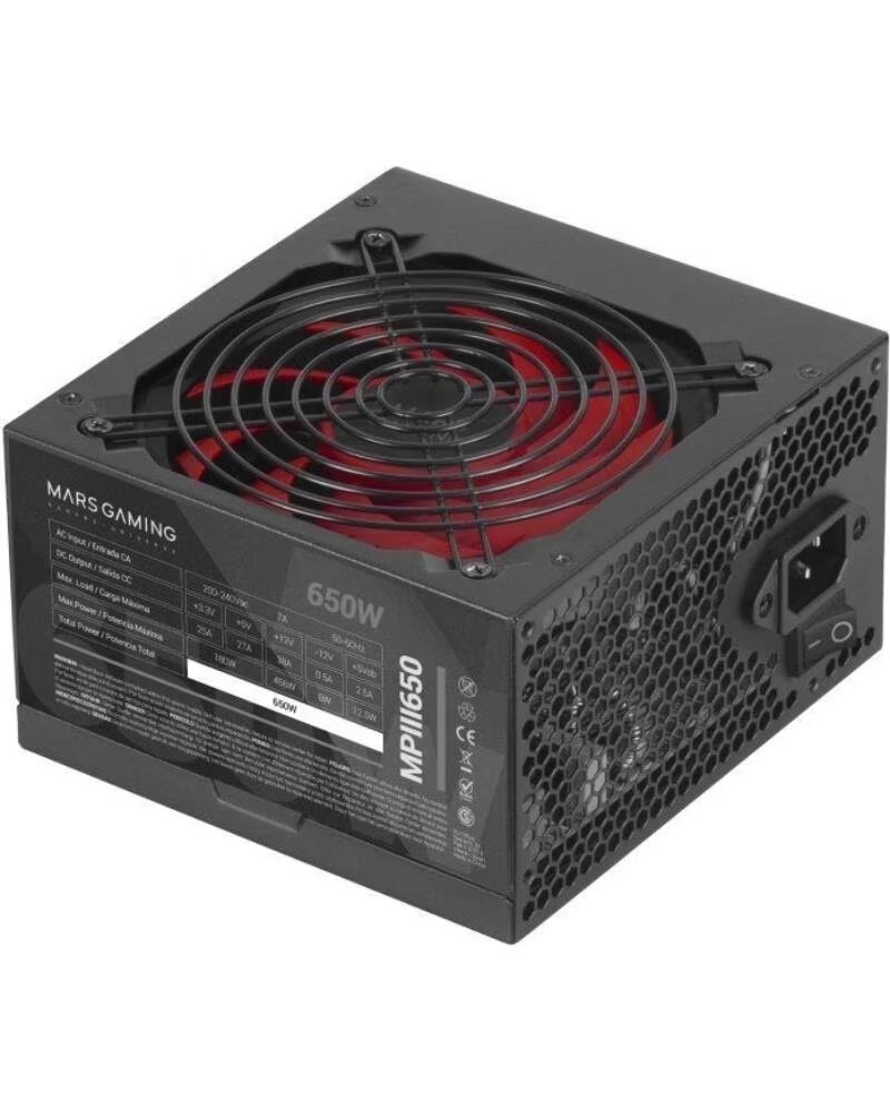 MARS GAMING Fuente de Alimentacion MPIII650- 650W- Ventilador 12cm