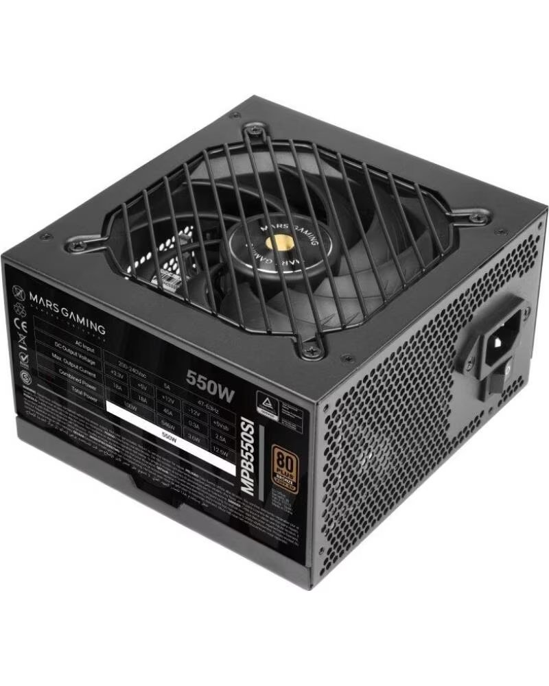 MARS GAMING Fuente de Alimentacion MPB550SI- 550W- Ventilador 12cm- 80 Plus Bronze