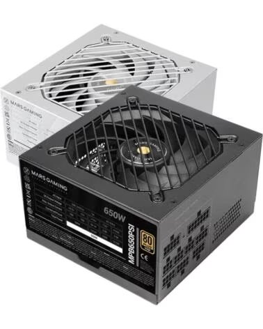 MARS GAMING Fuente de Alimentacion MPB650PSI- 650W- Ventilador 12cm- 80 Plus Gold