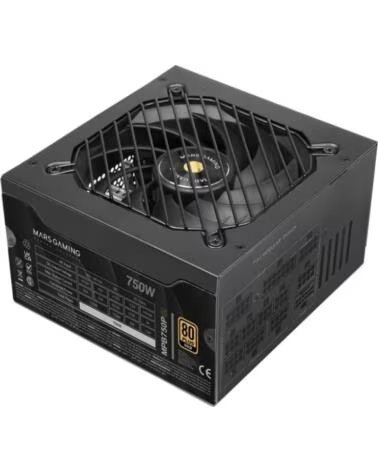 MARS GAMING Fuente de Alimentacion MPB750PSI- 750W- Ventilador 14cm- ATX 3 1- PCIe 5 1- 80 Plus Gold