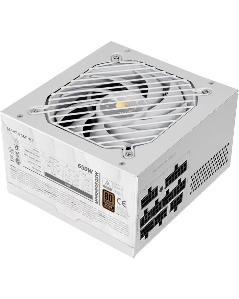 MARS GAMING Fuente de Alimentacion MPB650SIM- 650W- Ventilador 12cm- 80 Plus Bronze