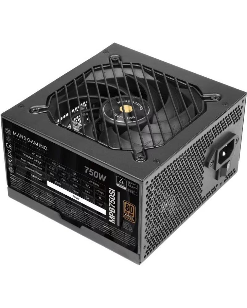 MARS GAMING Fuente de Alimentacion MPB750SI- 750W- Ventilador 12cm- 80 Plus Bronze