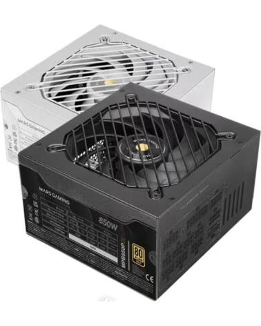 MARS GAMING Fuente de Alimentacion MPB850PSI- 850W- Ventilador 14cm- ATX 3 1- PCIe 5 1- 80 Plus Gold
