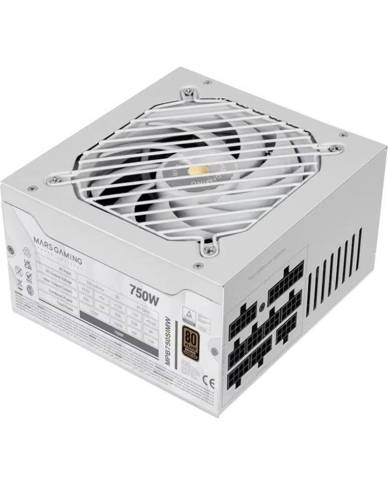 MARS GAMING Fuente de Alimentacion MPB750SIM- 750W- Ventilador 14cm- 80 Plus Bronze