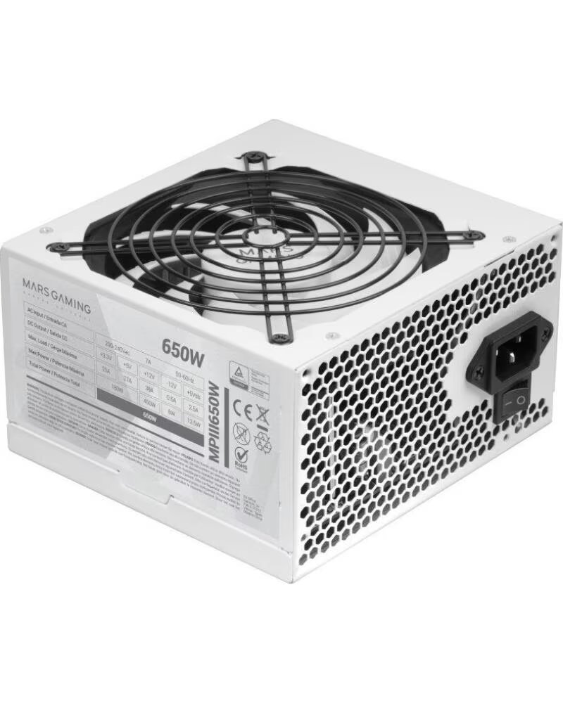 MARS GAMING Fuente de Alimentacion MPIII650W- 650W- Ventilador 12cm