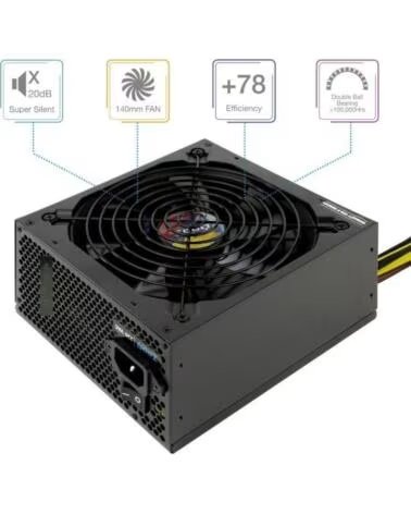 TOOQ Fuente de Alimentacion TQAPOLO-650SP- 650W- Ventilador 14cm