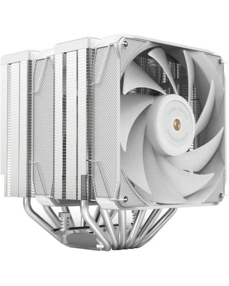 MARS GAMING Ventilador con Disipador MCPU-XU6- 2x 12cm- Blanco