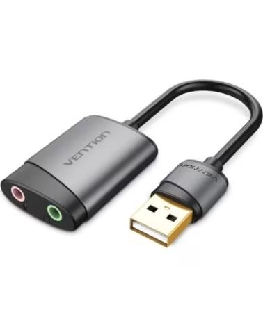 VENTION Tarjeta de Sonido CDKHB- USB Macho - 2xJack 3 5 Hembra