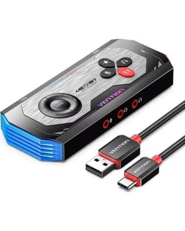 VENTION Tarjeta de Sonido Gaming con Amplificador CVAB0- USB Tipo-C Macho - 3xJack 3 5 Hembra