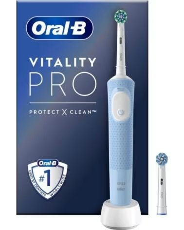 ORAL-B VITALITY PRO ELEKTRISCHE ZAHNBÜRSTE MIT 1 AUFSTECKBÜRSTE BLAU