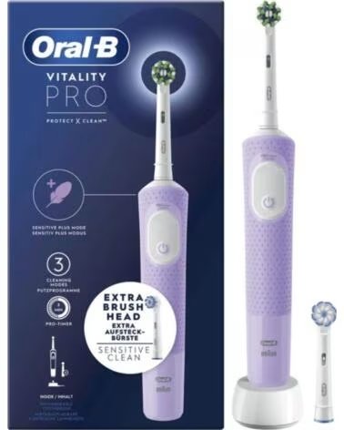 BRAUN ESCOVA DE DENTES ELÉTRICA RECARREGÁVEL ORAL-B VITALITY PRO ROXO