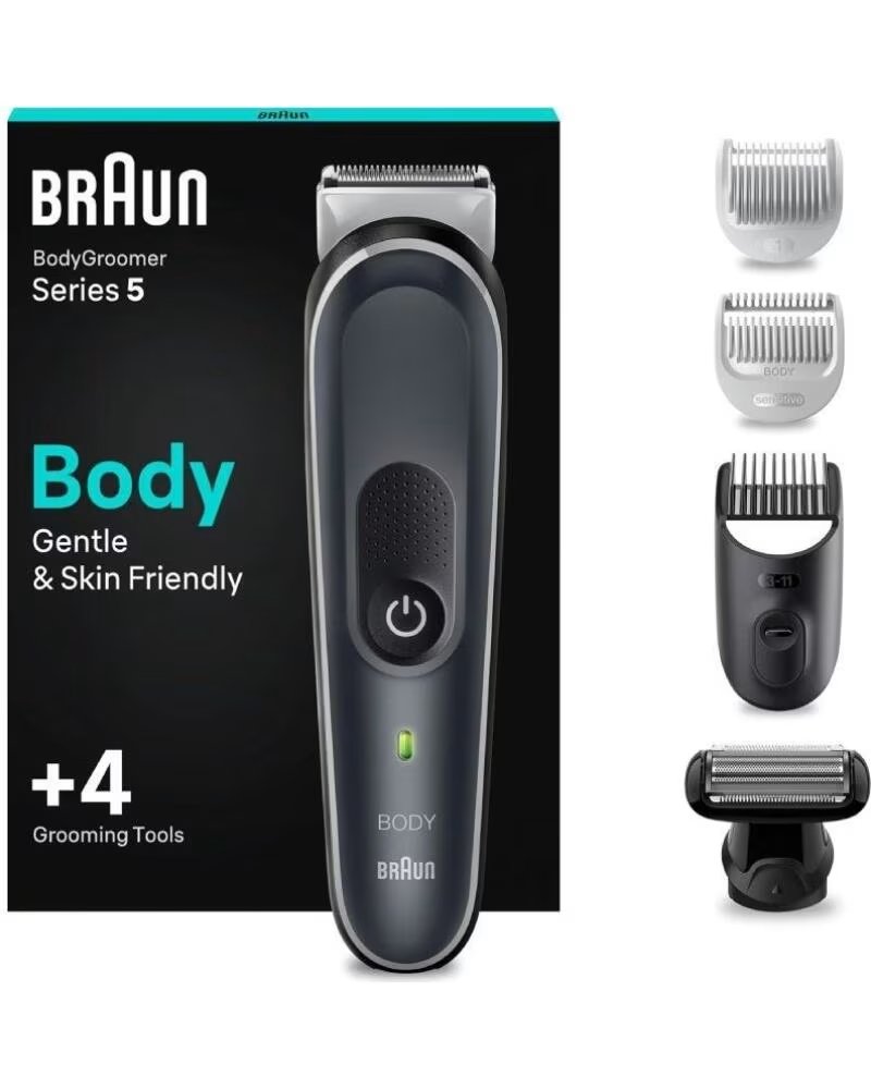 BRAUN Cortapelos BodyGroomer Series 5 BG5360- con Bateria- 4 Accesorios