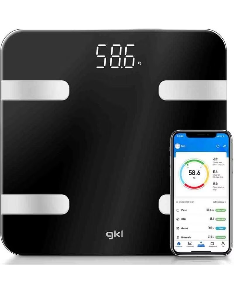 GKL Bascula de Bano Fitblue 300 Black- Hasta 180kg