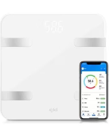 GKL Bascula de Bano Fitblue 300 White- Hasta 180kg