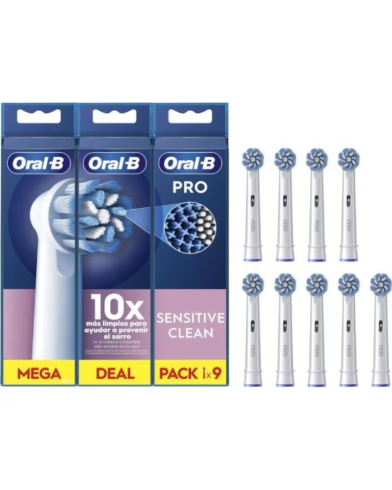 ORAL-B TESTINE DI RICAMBIO BRAUN SENSITIVE CLEAN 9 PZ