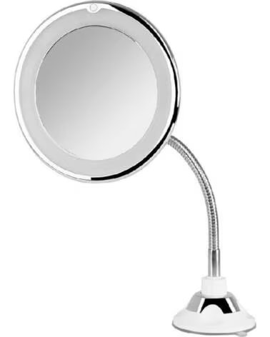 ORBEGOZO Espejo Cosmetico de Pared con Luz ESP 1020- Telescopico- Ø17cm