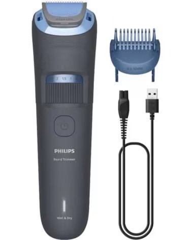 PHILIPS Cortabarbas Beardtrimmer series 3000 BT3617-15- con Bateria- 2 Accesorios