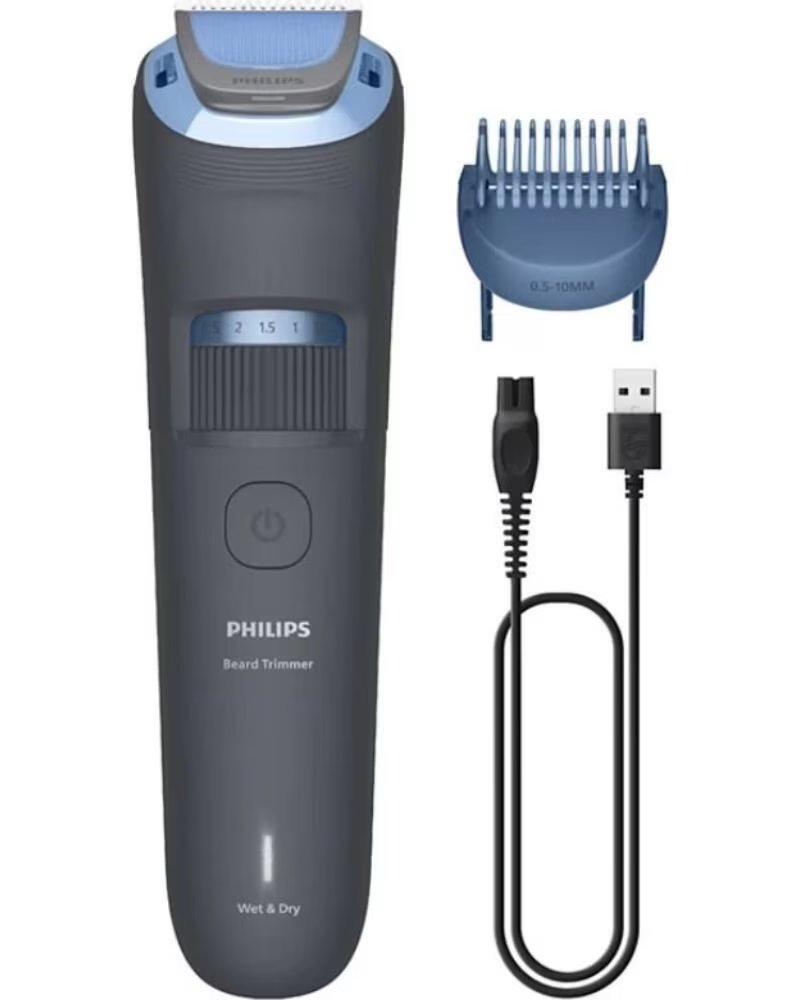 PHILIPS Cortabarbas Beardtrimmer series 3000 BT3617-15- con Bateria- 2 Accesorios