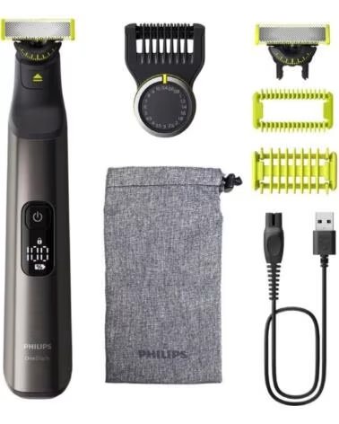 PHILIPS Cortabarbas Recortadora Oneblade Pro 360 QP6552-15- con Bateria- 5 Accesorios
