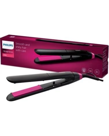 PHILIPS Plancha para el Pelo StraightCare Essential BHS375 ThermoProtect- Negra