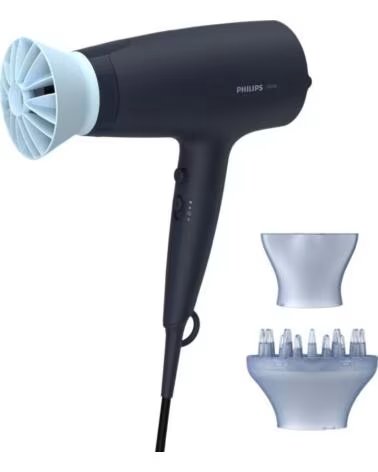 PHILIPS Secador 3000 series BHD360- 2100W- Ionico- Azul- 3 Accesorios