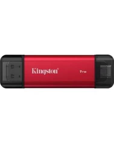 KINGSTON Disco Externo SSD Dual Portable SSD 1TB- USB Tipo-C y USB 3 2- Rojo